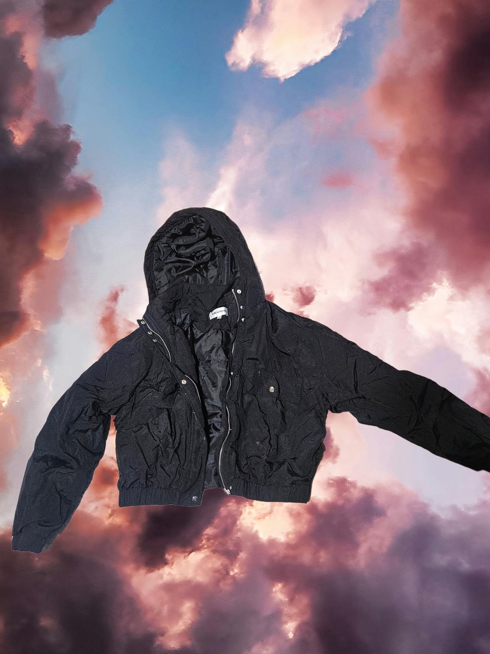 Vigoss Black Hooded Kids Puffer Jacket